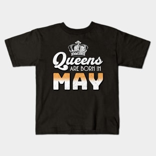 Real Queens are born on May 05 Birthday Gift Kids T-Shirt